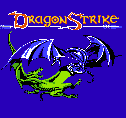 Advanced Dungeons & Dragons Dragon Strike title screen for NES